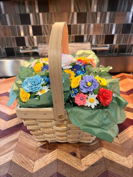 Floral Cupcake basket